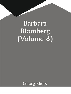 cover image of Barbara Blomberg, Volume 6